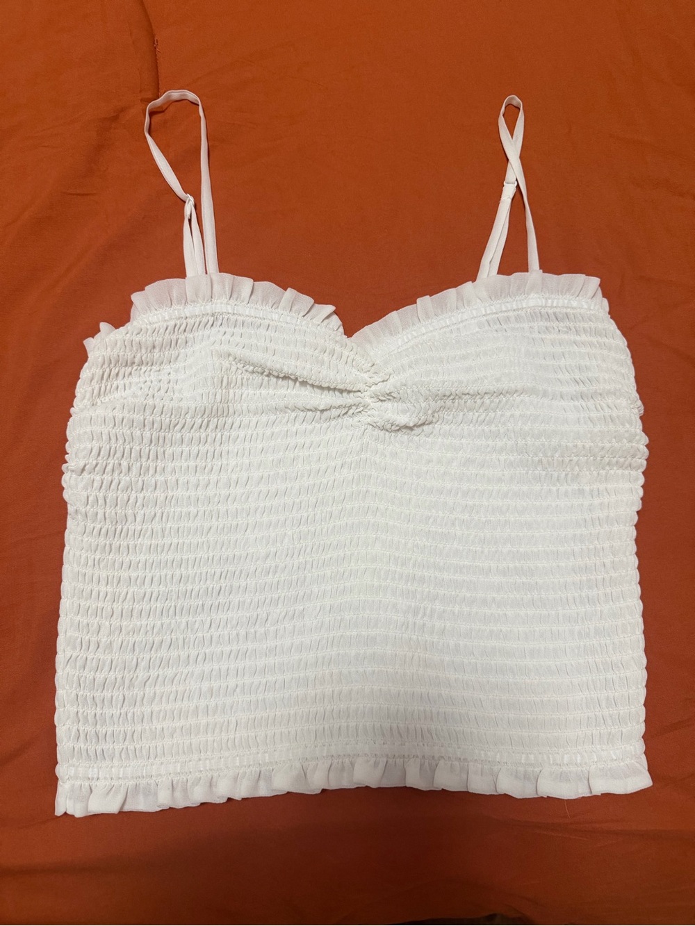 Wilfred Aritzia Smocked Silk Cami Tank Top